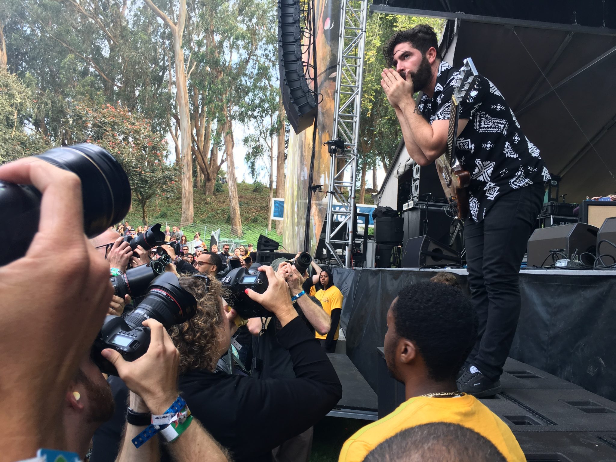 Yannis Philippakis of Foals live onstage at the 2016 Outside Lands Music Festival