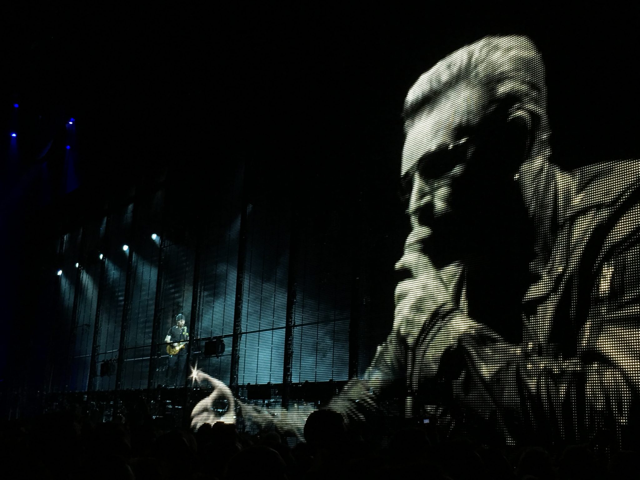 Bono of U2 live in concert